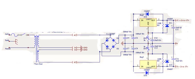 Symmetrical PSU with different voltages and loads | GroupDIY Audio Forum