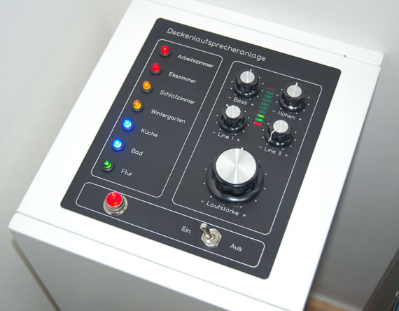 Bedienfeld Deckenlausprecheranlage