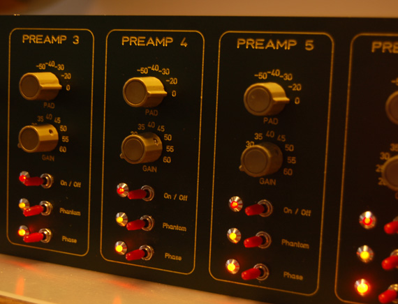 Blick auf die Drehschalter