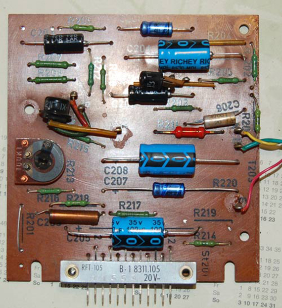 Platine 2 neu mit Elkos bestückt